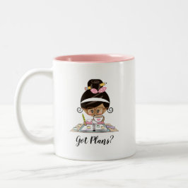 Got Plan-Planer-Mädchen-Tassen-schwarzes Zweifarbige Tasse