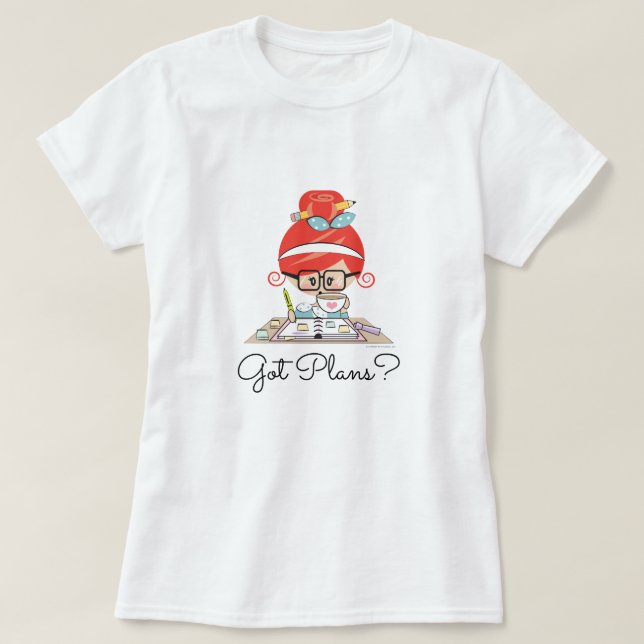 Got Planer Girl Redhead T-Shirt (Design vorne)