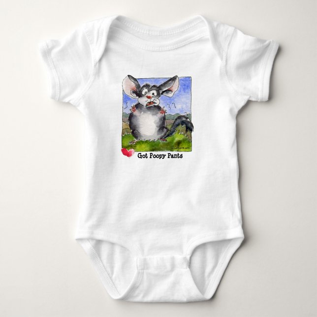 Got Poopy Pants Cartoon Funny Baby Baby Strampler (Vorderseite)