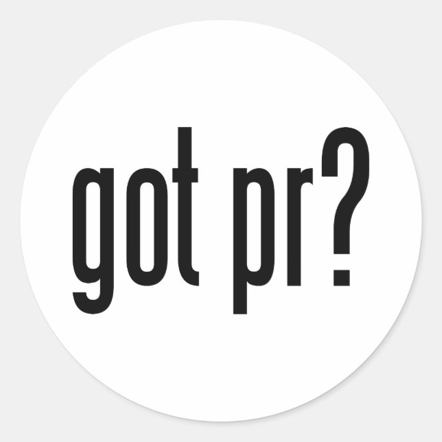 got pr? runder aufkleber (Vorderseite)