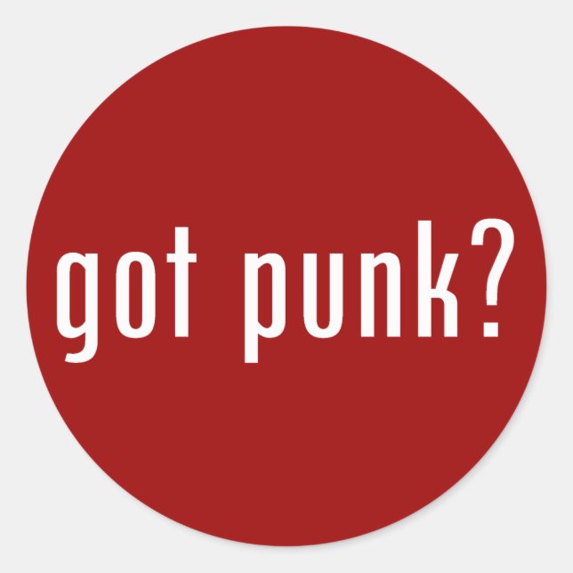 got Punk? Runder Aufkleber (Vorderseite)
