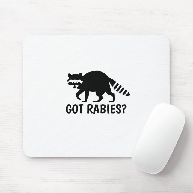 Got Rabies Raccoon Mousepad (Mit Mouse)
