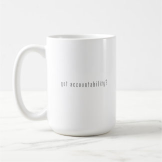 got Rechenschaftspflicht - klar Kaffeetasse