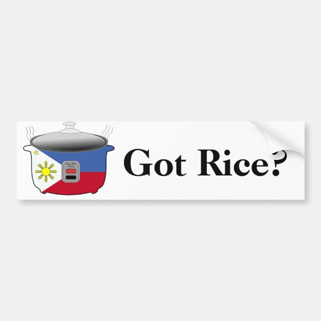Got Reis/philippinischen Reis-Kocher-Autoaufkleber Autoaufkleber (Vorne)