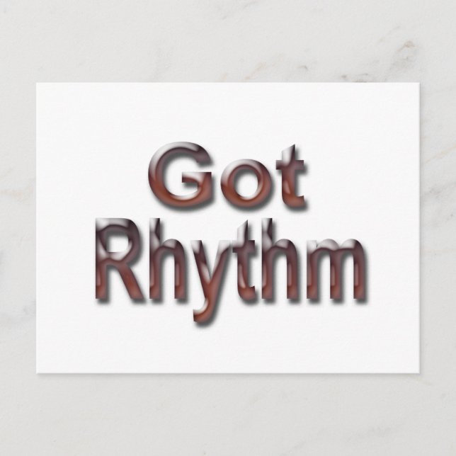 Got Rhythm2 Postkarte (Vorderseite)