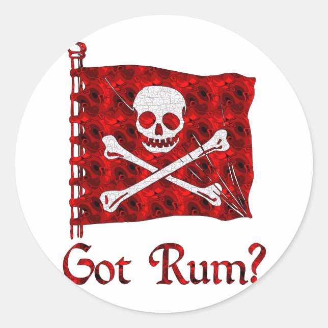 Got Rum? Runder Aufkleber (Vorderseite)