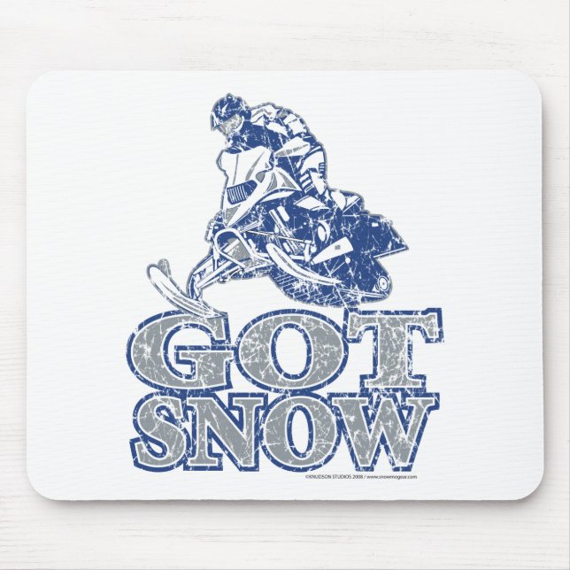 Got-Schnee-bedrückt-GreyBlu Mousepad (Vorne)