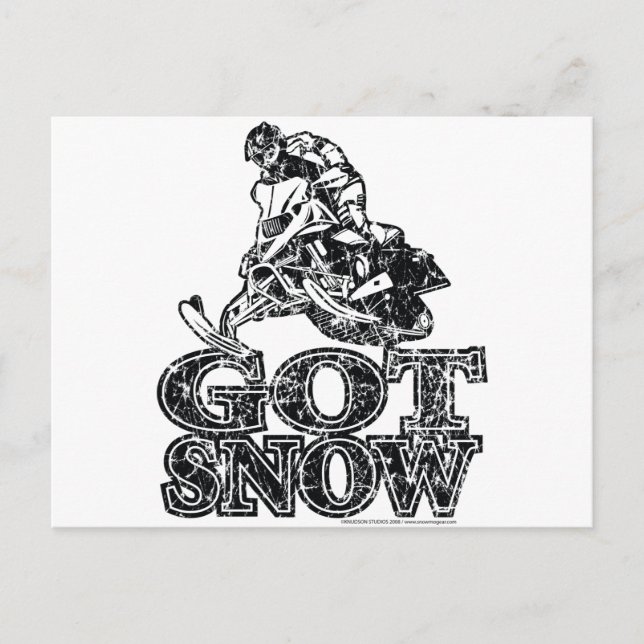 Got schneebekümmert postkarte (Vorderseite)