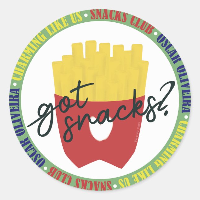 Got Snacks - AC Runder Aufkleber (Vorderseite)
