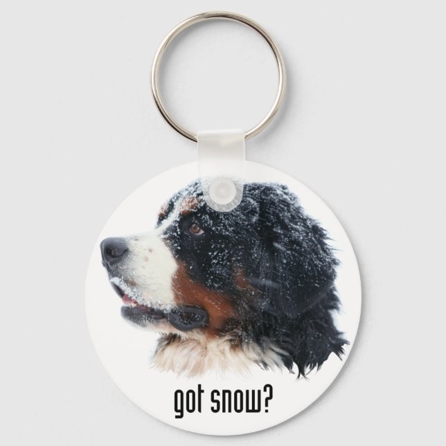 got snow? Bernese Mountain Dog Schlüsselanhänger (Vorderseite)