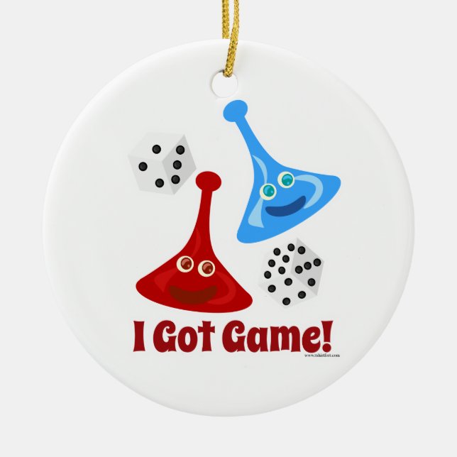 Got Spiel-fantastisches Sprichwort Keramik Ornament (Vorne)