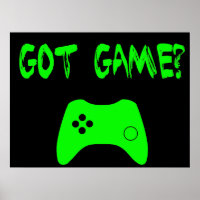 Got Spiel? Funny Gamer Poster