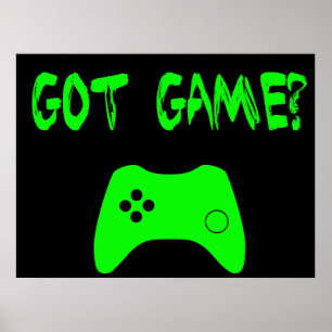 Got Spiel? Funny Gamer Poster