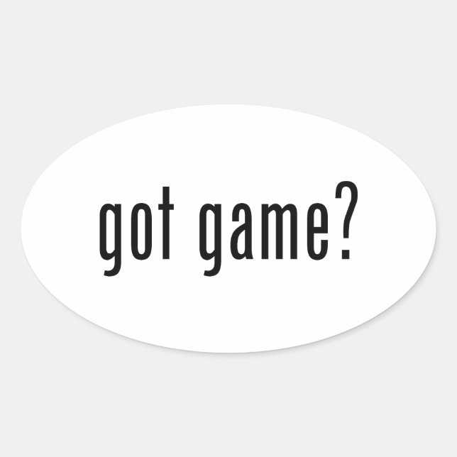 got Spiel? Ovaler Aufkleber (Vorderseite)
