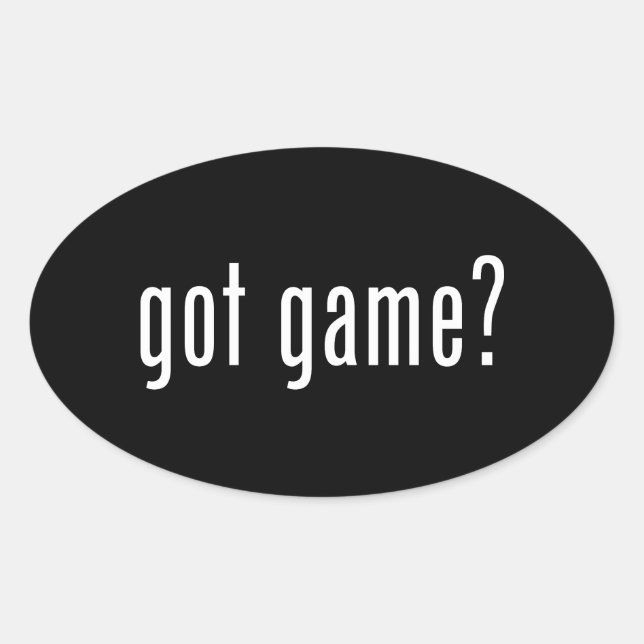 got Spiel? Ovaler Aufkleber (Vorderseite)