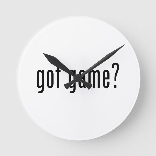 got Spiel? Runde Wanduhr (Vorderseite)