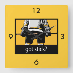 Got Stock? Quadratische Wanduhr