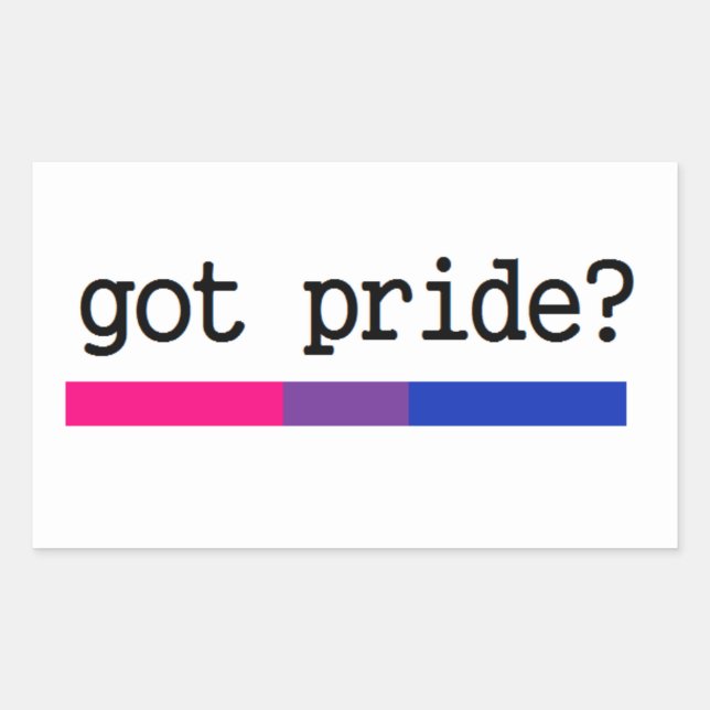 Got Stolz? Bi-Prix-Aufkleber für Bisexual Rechteckiger Aufkleber (Vorderseite)