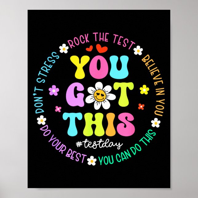 Got this don't stress rock the test test day poster (Vorne)