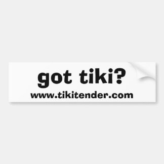 got tiki? autoaufkleber