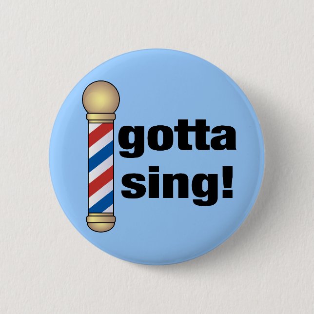 Got, um Friseursalon-Geschenk zu singen Button (Vorderseite)