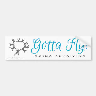 Got, um zu fliegen! Gehendes Skydiving Autoaufkleber