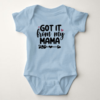 Got von meinem Mama Blue Baby Bodysuit Strampler