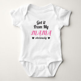 Got von meiner Mama höre offensichtlich rosa Schwa Baby Strampler