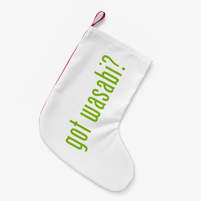 got Wabi? Kleiner Weihnachtsstrumpf (Vorderansicht (hängend))