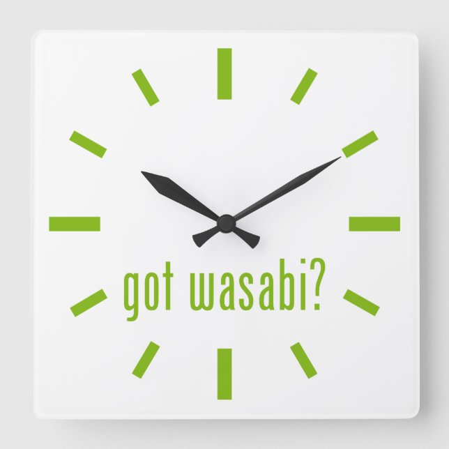 got wasabi? quadratische wanduhr (Vorderseite)