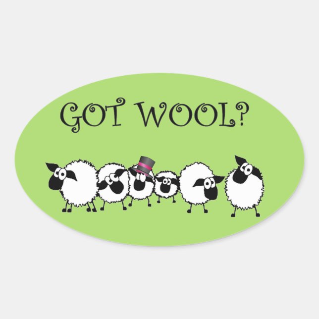 GOT WOOL? Aufkleber (Vorderseite)