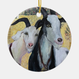 Got Ziege Nr. 1: Porzellanschmuck "Nah für dich" Keramik Ornament