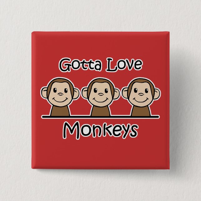 Got zu den Liebe-Affen Button (Vorderseite)