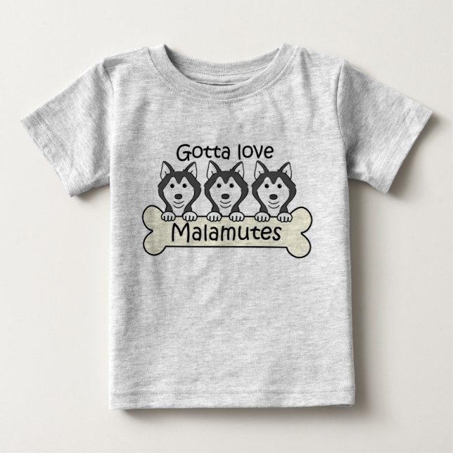 Got zu LiebeMalamutes Baby T-shirt (Vorderseite)