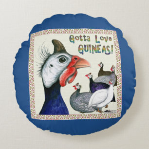 Got zur Liebe-Guinea! Rundes Kissen