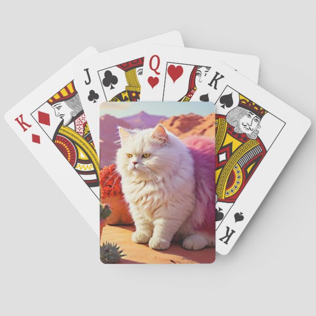 Gotcha Covered Cat Notebook – Cute & Artistic Cat  Spielkarten (Rückseite)