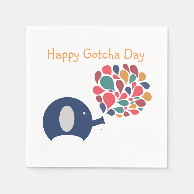 Gotcha Day Party Napkin Serviette (Vorderseite)