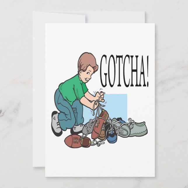 Gotcha Einladung (Vorderseite)