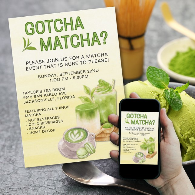 Gotcha Matcha? Eventeinladung Einladung (Von Creator hochgeladen)