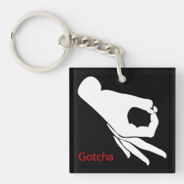 Gotcha schauten Sie Spiel-unterschiedliches Bild Schlüsselanhänger