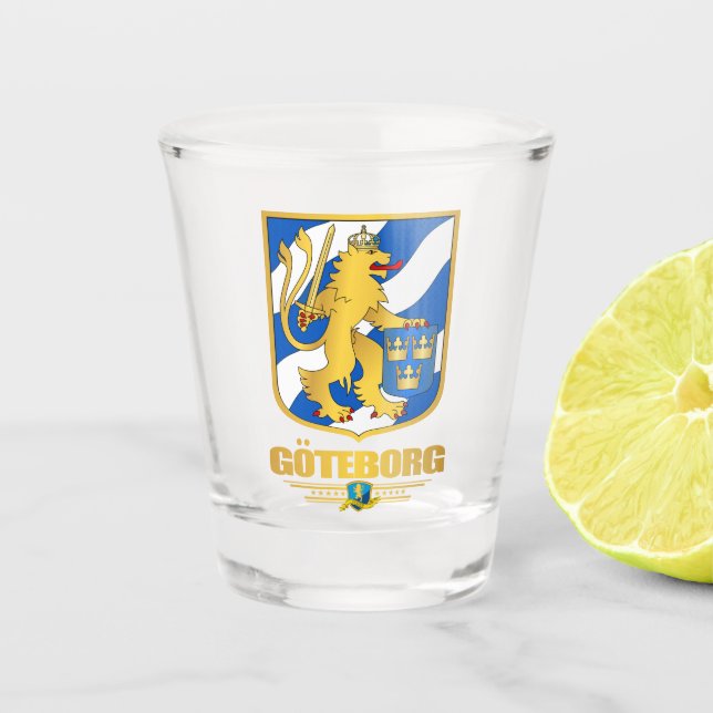 "Göteborg (Göteborg)" Bekleidung Schnapsglas (Vorderseite)