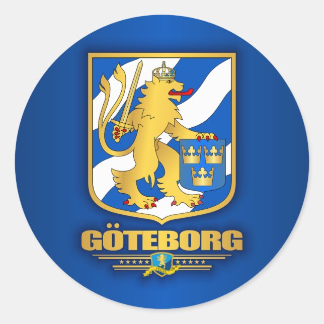 Goteborg Runder Aufkleber (Vorderseite)