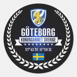 Göteborg Runder Aufkleber