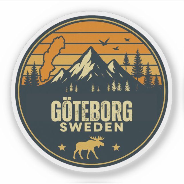 Göteborg, Schweden Aufkleber (Vorderseite)