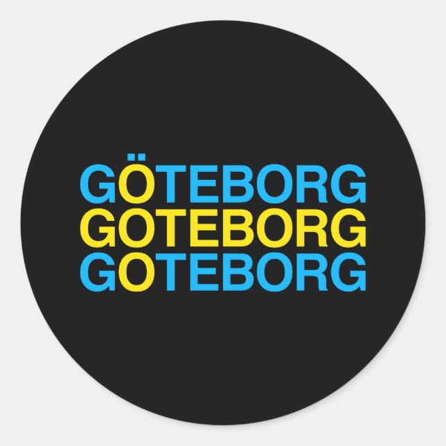 GOTEBORG Schwedische Flagge Runder Aufkleber (Vorderseite)