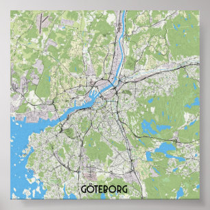 Göteborger Landkarte Poster