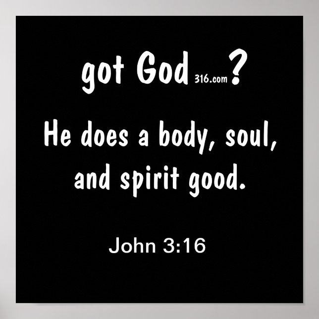 gotGod316.com Wall Poster (Vorne)