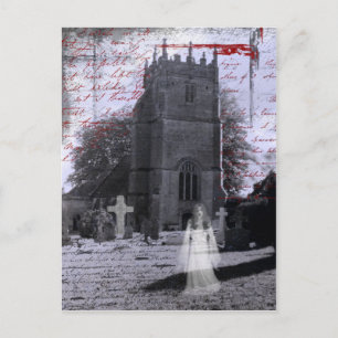 Goth a hanté la carte postale de cimetière