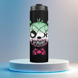 Goth Abrosexual Pride Flag farbiger Bär Thermosbecher