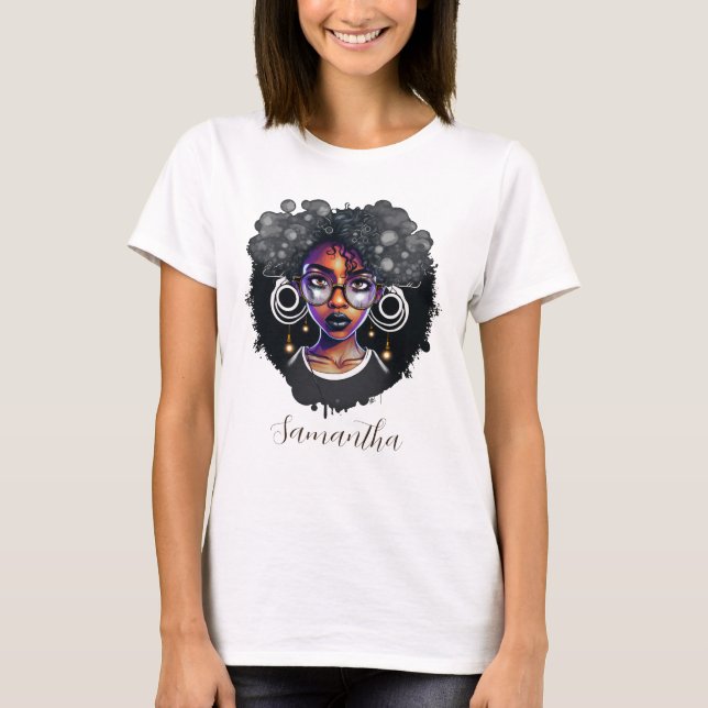 Goth Afro Woman T-Shirt (Vorderseite)